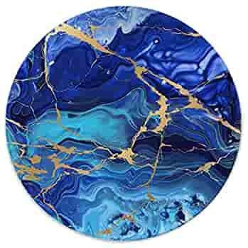 Marble circular creative mouse pad with dazzling colors_voghion.com