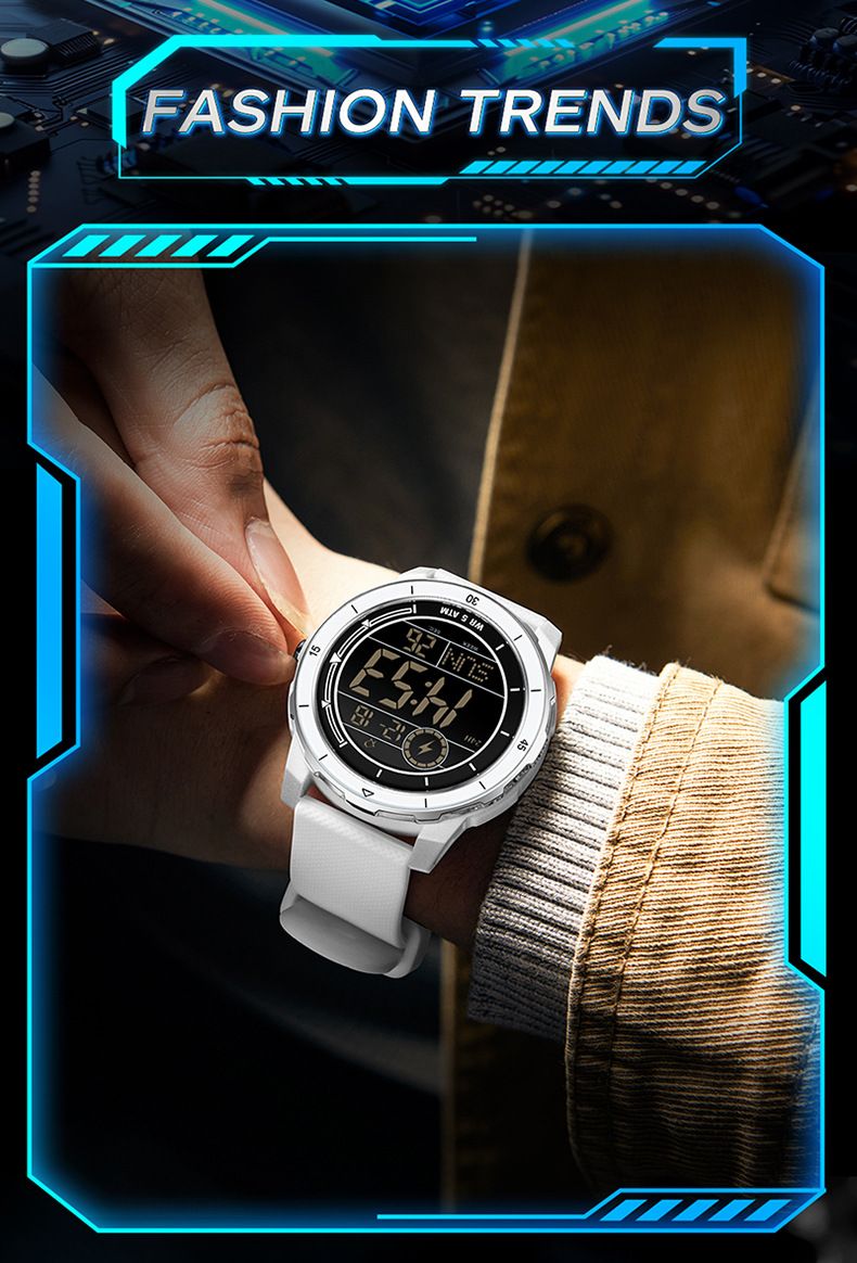 Digital Sports Watch With Multi-Function, Waterproof, LED Backlight, Stopwatch, Alarm For Outdoor, Running, Hiking Waterproof Electronic Watch_voghion.com