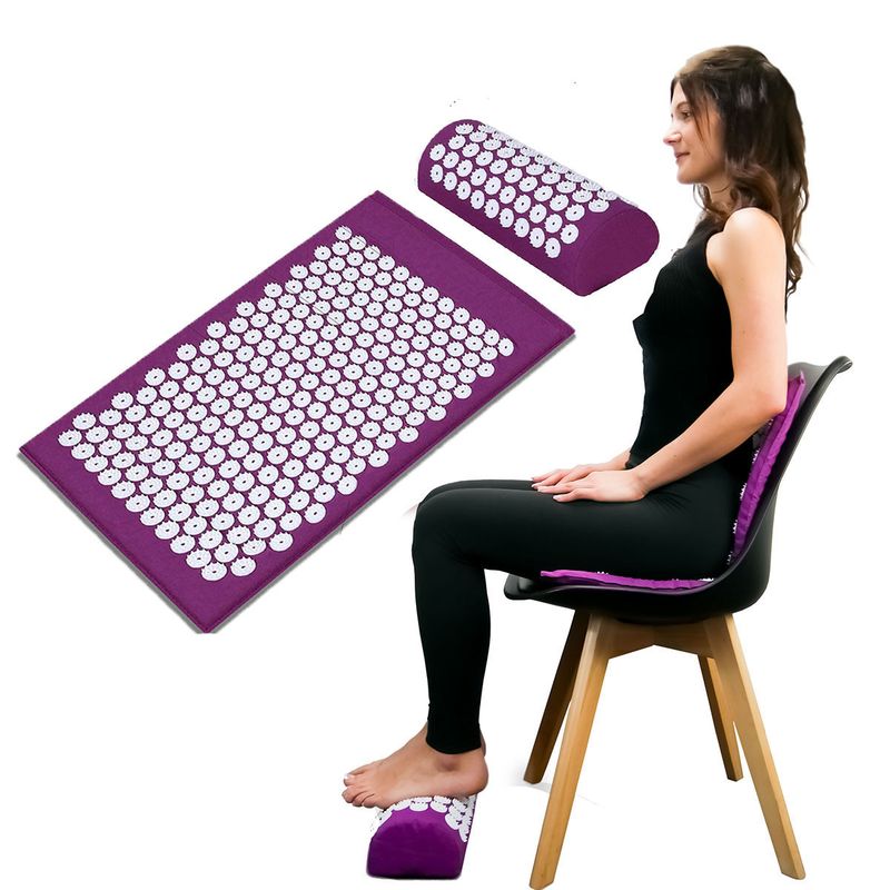 Ekologinen Shiatsu-hierontalaite Luonnonpuuvillainen Pellava Akupunktiotyyny Selkä Heijastava Tyyny Triggerpistehierontalaite Stressin Lievittämiseen_voghion.com