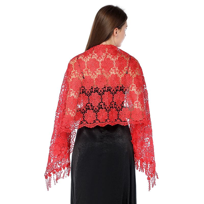 High-End-Schal aus bestickter Spitze, für Abendessen, Kleid, Party, Schal, ethnischer Stil, bestickter Quastenschal für Damen_voghion.com