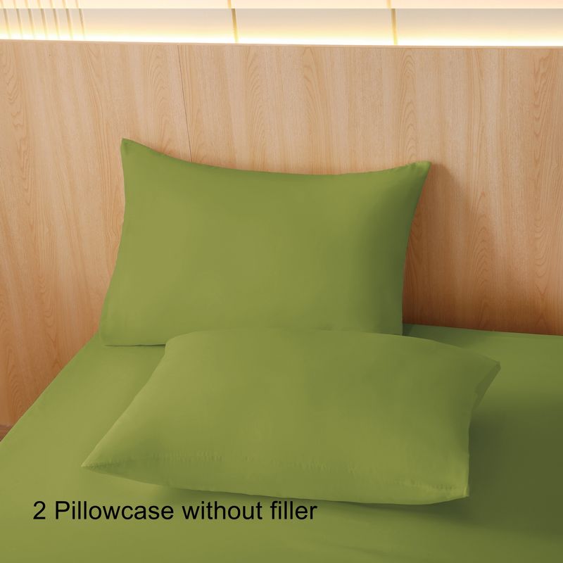 Kissenbezug-Set aus 100 % gebürstetem Flanell-Polyester (2er-Pack) – ultraweich und atmungsaktiv, moderne Unifarben, hypoallergen und knitterfrei_voghion.com