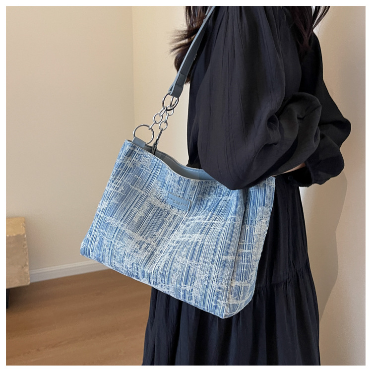 Nuova versione coreana della borsa di grande capacità Borsa a tracolla in tela casual All-match da donna Borsa a tracolla semplice moda Borsa da donna transfrontaliera_voghion.com