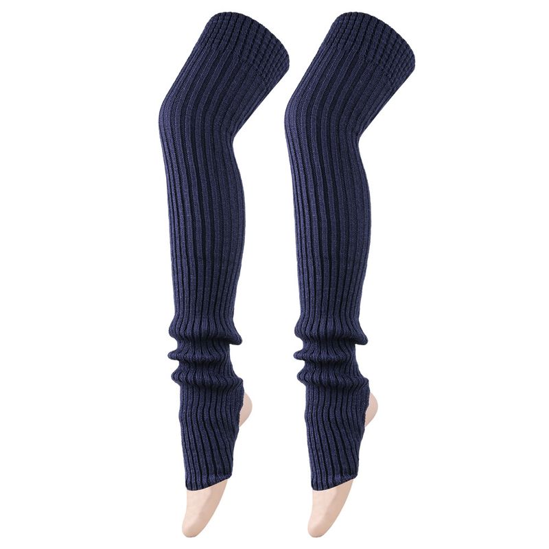 Unisex Verlängerte Woll-Beinstulpen (80 cm) Damen-Florsocken, gestrickte Woll-Beinstulpen, Ballett-Yoga-Fußwärmer_voghion.com