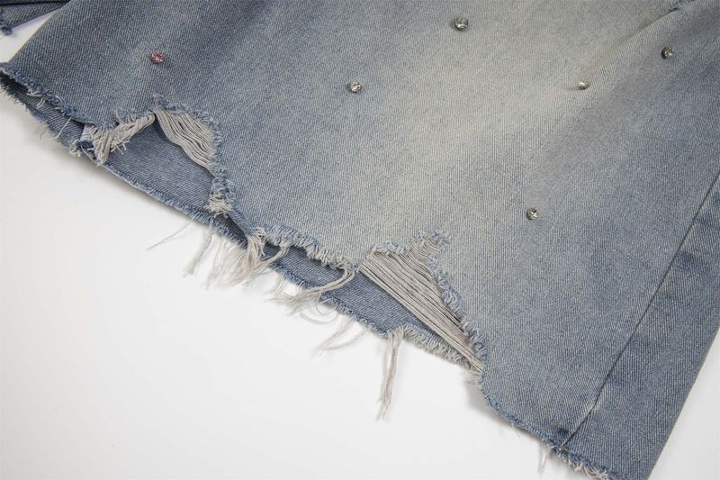 Meeste rõivad National Trend High Streeti pestud kulunud kivikestega kulunud teksariided unisex lahtised laiad sirged püksid_voghion.com