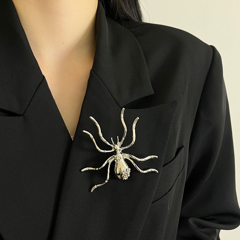 ZA Niche Overdreven Unieke Persoonlijkheid Diamanten Grote Spinnen Hanger Ketting Minimalistisch Modieus Temperament_voghion.com