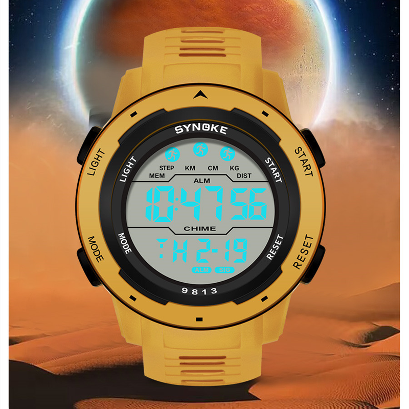 Factory Goods Men's Sports Electronic Multi-Function Waterproof Luminous Large Screen Outdoor Hiking Watch Running_voghion.com