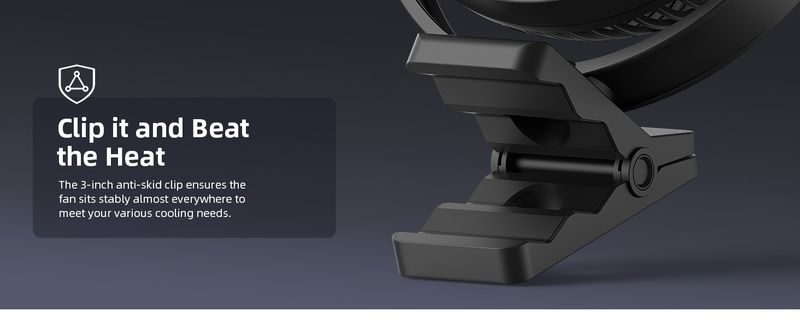 8-Zoll-Tischventilator zum Anklemmen – 10.000 mAh, 4 Geschwindigkeiten, per USB wiederaufladbar_voghion.com