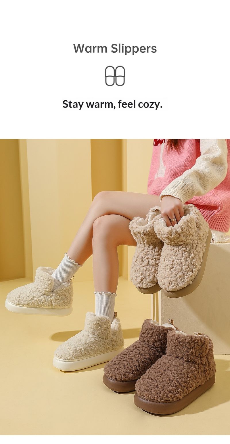 Voyage Flauschige Hausschuhe für Damen, Herbst- und Winterschuhe aus Baumwolle mit dicker Sohle, rutschfester Schaft, ideal für Paare, zum Entspannen im Freien; Herren-Schneeschuhe für den Winter_voghion.com