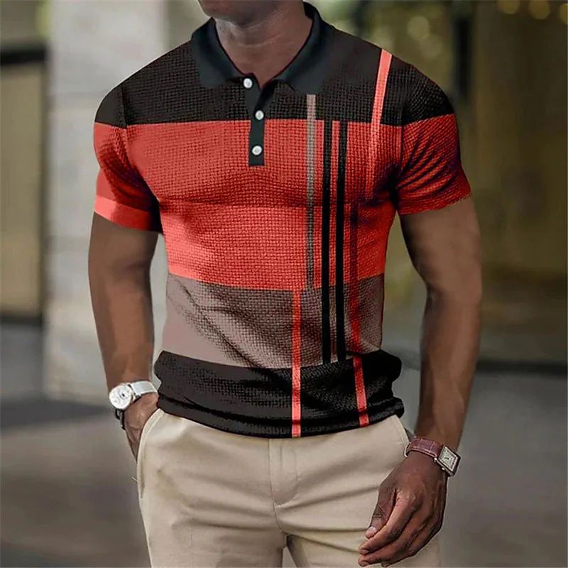 2025d 2024 Summer Trend Fashion Casual Men's Short Sleeve 3D Printed Button Golf Polo Shirt_voghion.com