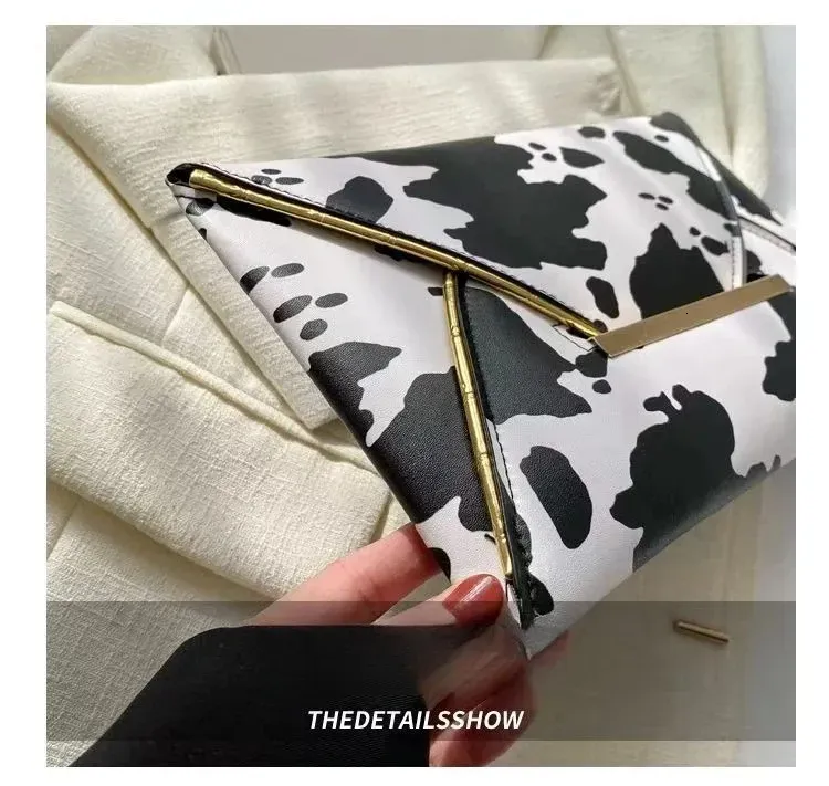 Borse a tracolla da donna alla moda, con stampa leopardata, zebra e mucca, in morbida pelle PU, di grande capacità, da sera._voghion.com