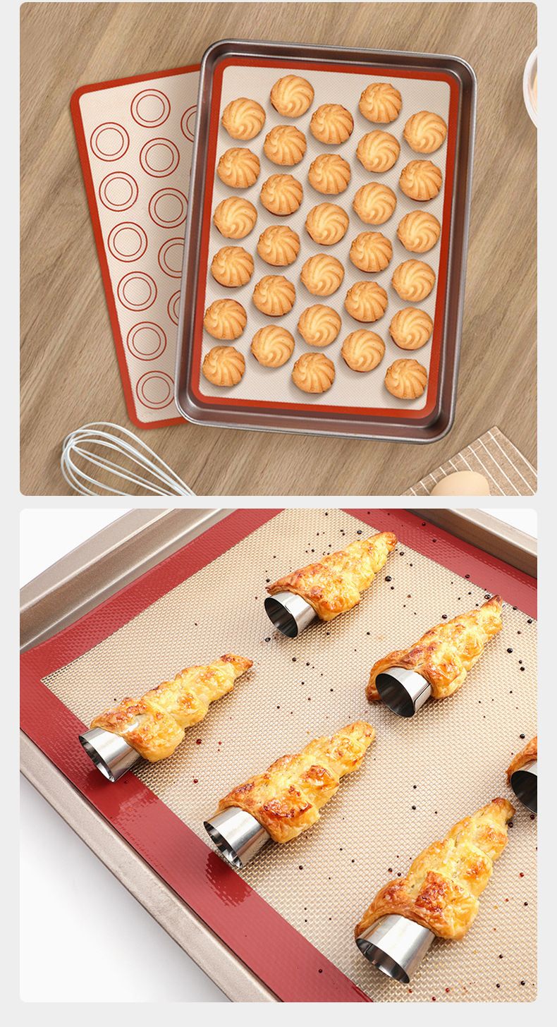 Siliconen Macaron Glasvezel Oven met Dubbele Handgrepen Brood Transfer Koekjes Dutch Bakmat_voghion.com
