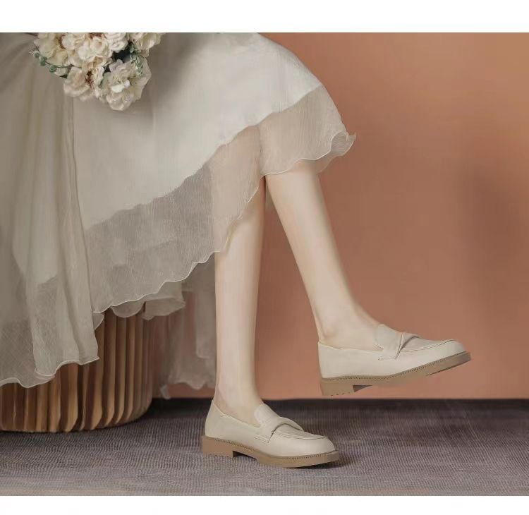 Small Leather Women's Niche Design Sense, 2025 Spring And Autumn Single Shoes, Soft Leather, Comfortable Flat Bottom,_voghion.com