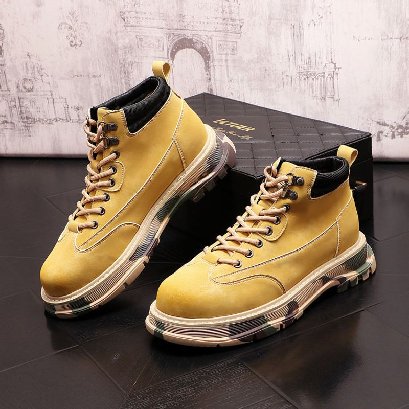 Martin High British Style Ins Mid Top Short Tooling Herbst und Winter Herrenschuhe erhöhen lässige Wüstenstiefel_voghion.com