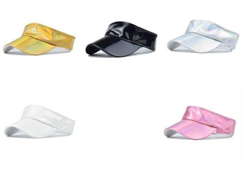 New Pure Color Light Edition Laser Ceiling For Sunshade Outdoor Gradient Waterproof PU Duck Tongue Hat_voghion.com