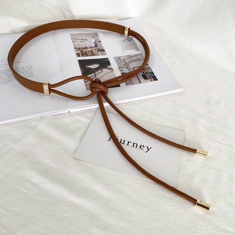 Maglione, cappotto, camicia con sottile annodato, vita piccola, giacca invernale da donna, stile abito, cintura, decorazione_voghion.com