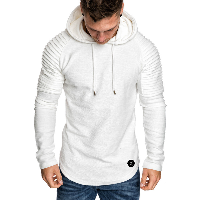 Fashiion Men's Pullover Hoodies Fleece Casual Long Sleeve Hooded Solid Color Sweatshirts with Pockets_voghion.com