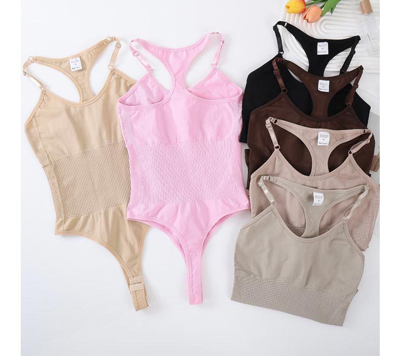 Body Shaping Clothing Vest Strap T-breasted Onesie Postpartum Corset Body Suit_voghion.com