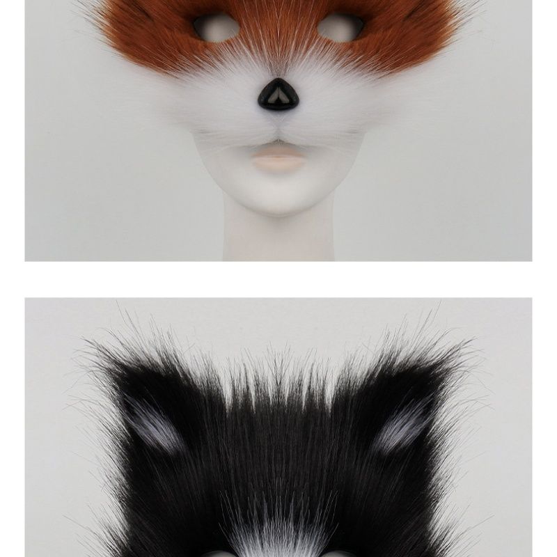 Simulation Plush Simulation Adult Mask Cosplay Halloween Ball Accessories Performance Props_voghion.com