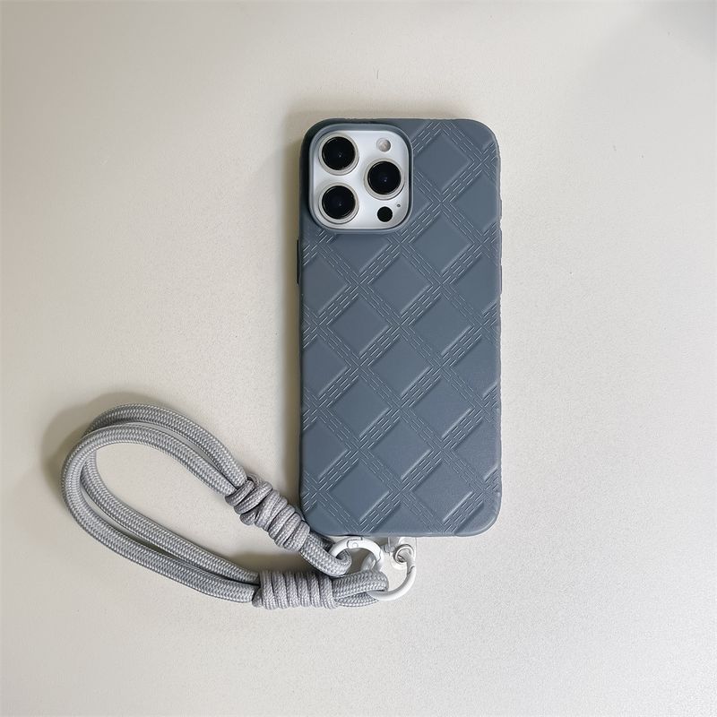 Custodia per telefono antiurto con cordino in pelle di lusso per iPhone 16 15 14 13 12 Pro Max, protezione per fotocamera, cover posteriore_voghion.com