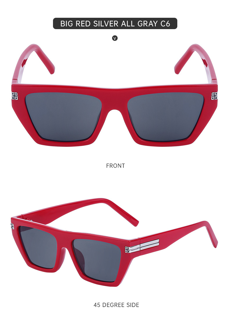 2023 New European and American Square Frame Sunglasses Men's Trendy Outdoor Cycling Small Frame Sunglasses Cross-Border Glasses Wholesale_voghion.com