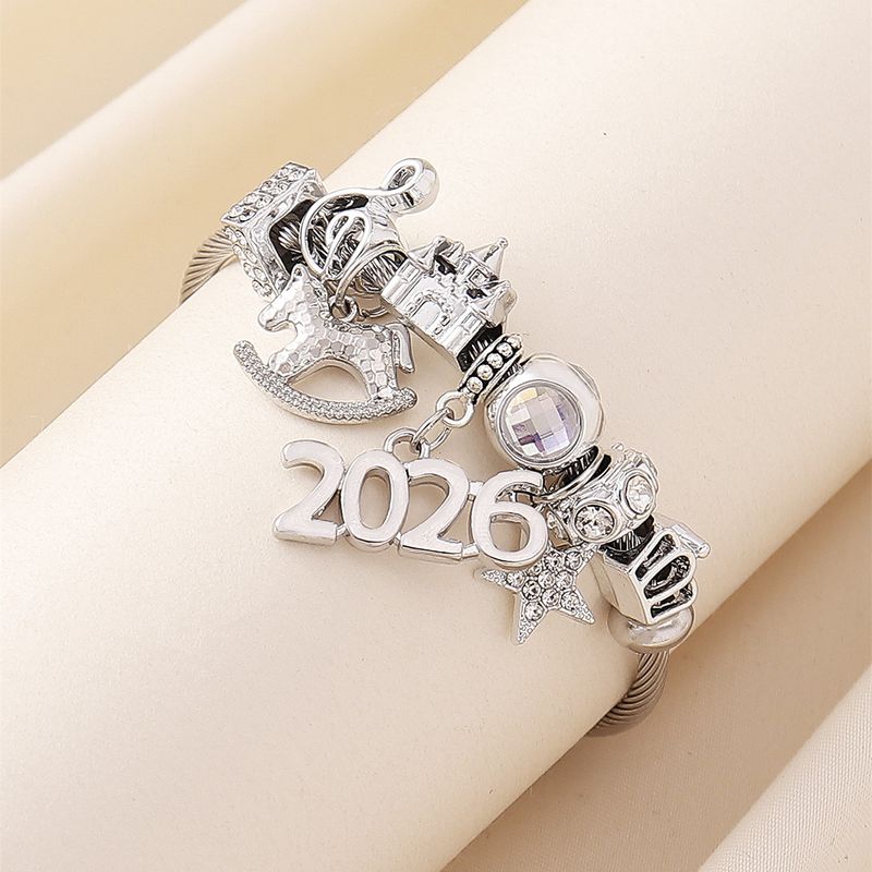 Pan's Perlenanhänger, neu, 2026, Sternzeichen, kleines Pferd, DIY-Armband aus Edelstahl, süßer Damenschmuck_voghion.com