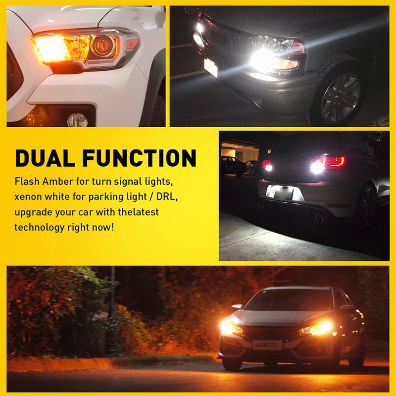 AUXITO 2Pcs T20 7443 W21/5W LED Canbus Reverse 7440 W21W WY21W Birne Für Toyota Corolla Camry Schwanz blinker Lichter_voghion.com