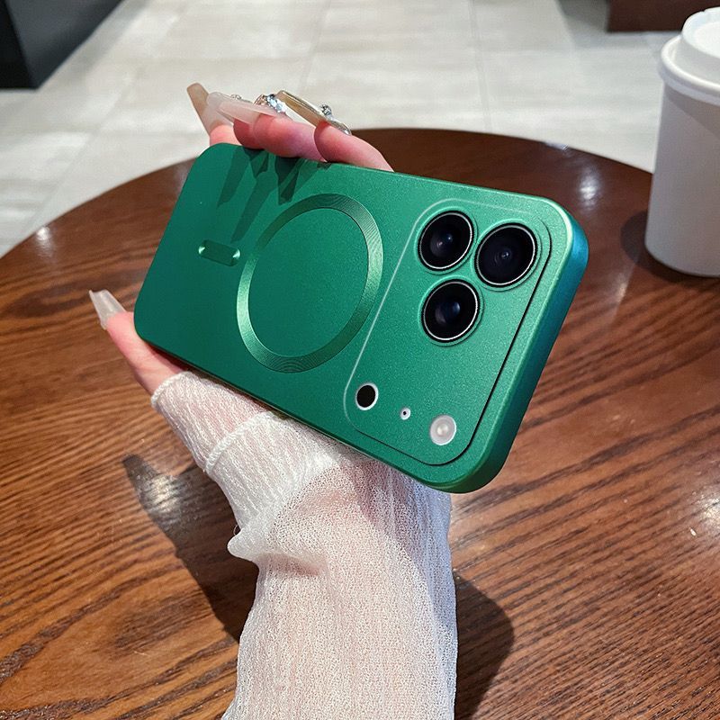 Mobiele telefoonhoesje voor Apple 17 16 15 14 13 12 ProMax Ultradun mat voor iPhone 16/17Pro Magnetisch draadloos opladen 15 Mat Anti-val_voghion.com