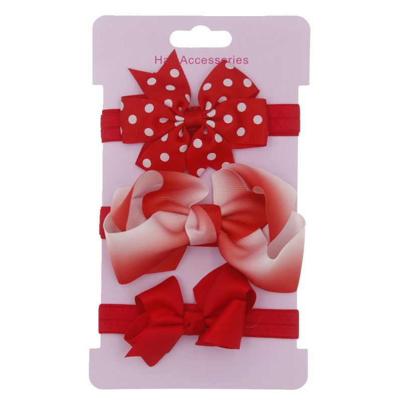 Nowe dziecięce akcesoria do włosów, kokarda, opaska na głowę, zestaw trzech części, nakrycie głowy dla dziecka, opaska na głowę, zestaw kartek, sprzedaż bezpośrednia w fabryce_voghion.com