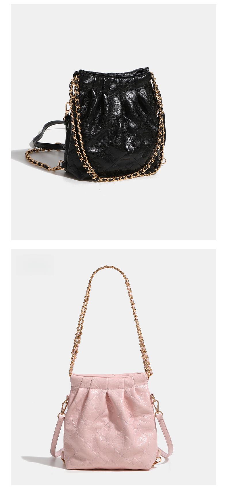 Borsa a tracolla con catena, di alta qualità, di grande capacità, per pendolari, di tendenza, alla moda, per pendolari quotidiani._voghion.com