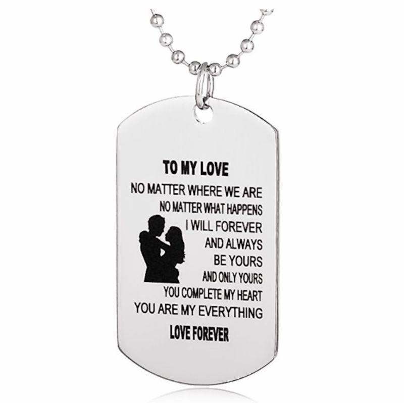 Militärische Halskette, Hundemarke DIY gravierte personalisierte Halskette_voghion.com