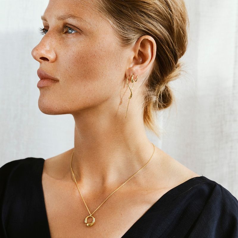 Collana in ottone per donna con ciondolo a forma di serpente con catena a forma di osso, stile geometrico, intrecciato, squisito_voghion.com