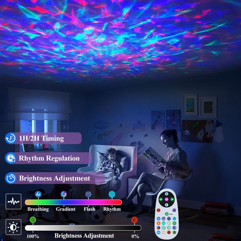 Projector Lamp Laser Starry Sky Rechargeable Night Live Streaming Bluetooth Speaker Atmosphere Light_voghion.com
