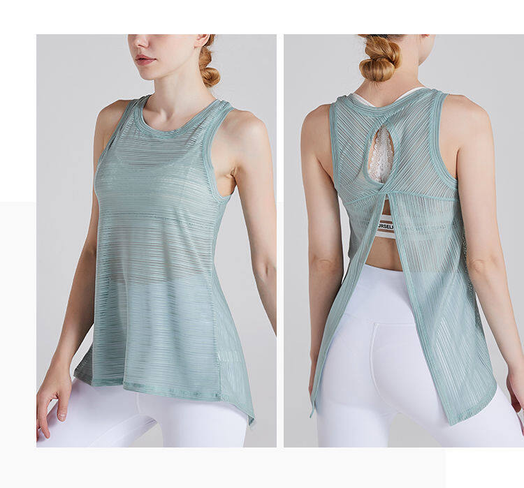 SUPERFLOWER – chemises de Yoga à dos ouvert pour femmes, T-shirts de course à pied, gilet sans manches, séchage rapide, amples, Sport_voghion.com