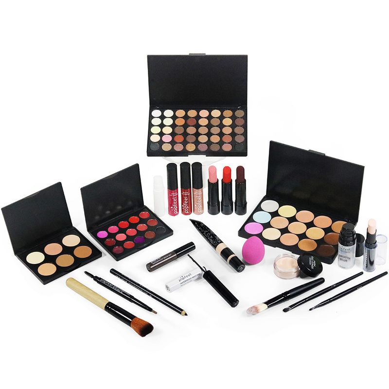 Sets Lidschatten Foundation Lippenstift Anfänger Kosmetik Komplettset Kombination Anfänger Leichtes Make-up Geschenkbox_voghion.com