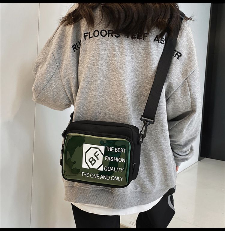 Transparent Canvas Bag Men's And Women's Messenger Bags One Shoulder Small Square Bag_voghion.com