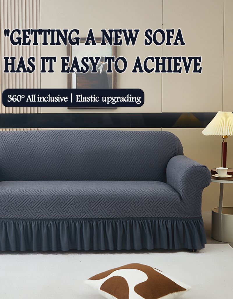 Premium Stretch Jacquard Sofa Covers, Full Coverage Slip-Resistant Protectors For Single/Double/Three-Seater Couches, Modern Striped Design_voghion.com