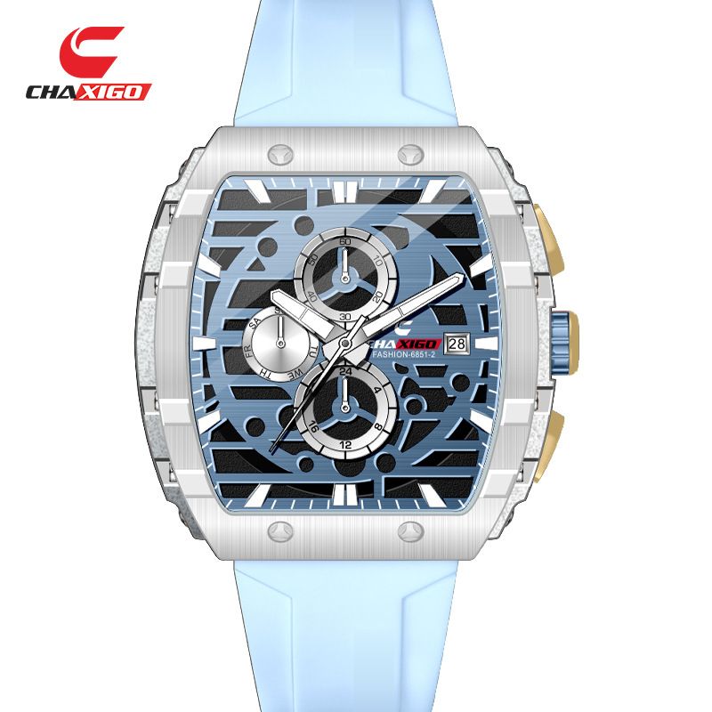 CHAXIGO Fashion cu trei mâini și șase ochi Calendar de nișă Versatile cu cuarț mișcare Trendy Men's Watch_voghion.com