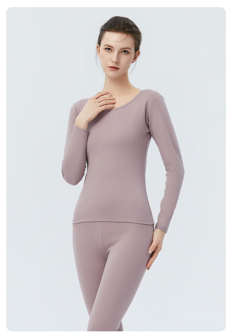 100% Thermal Set For Women, Thin Base Layer Sweater, Xinjiang Cotton Warm Underwear, Women's Heating Underwear_voghion.com