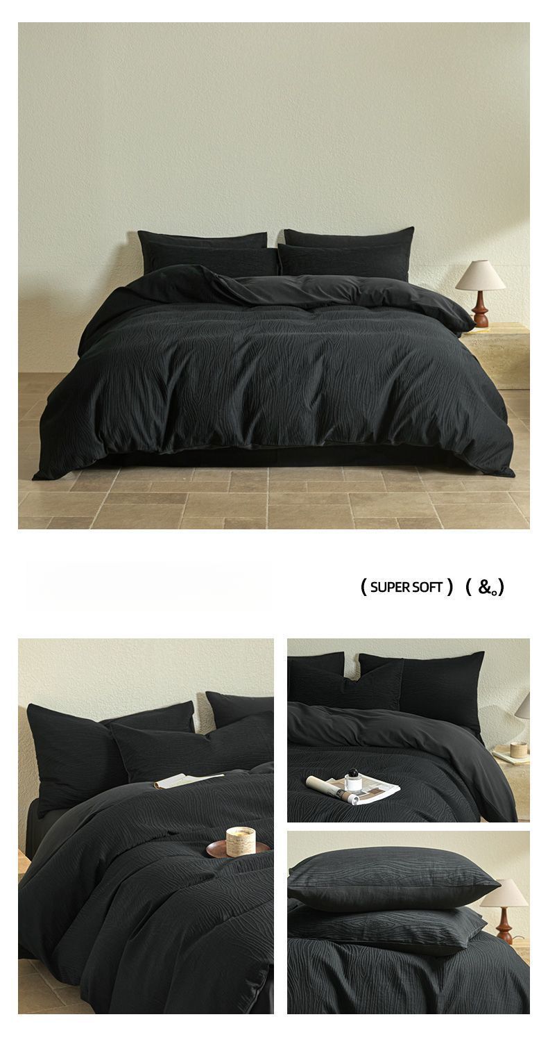 Copripiumino in lenzuola lavabili di lusso leggero in jacquard ABS, quattro pezzi, set di biancheria da letto 2025, gonna da letto, tre pezzi_voghion.com