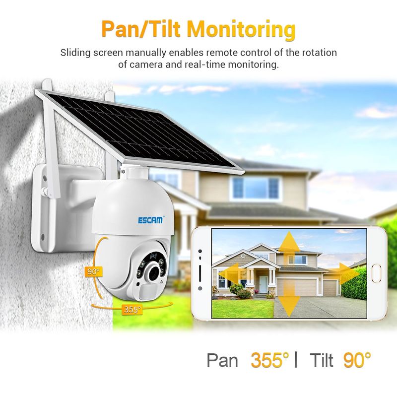 QF450 HD 1080P 4G EU Version Solar Powered IP Camera with 128G Memory, Support Two-way Audio & PIR Motion Detection & Night Vision & TF Card_voghion.com