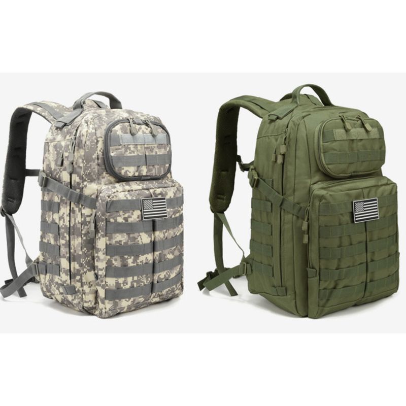 Outdoor Sports Doppelter multifunktionaler Polyester-Bergsteiger-Militär-Camouflage-Taktikrucksack_voghion.com