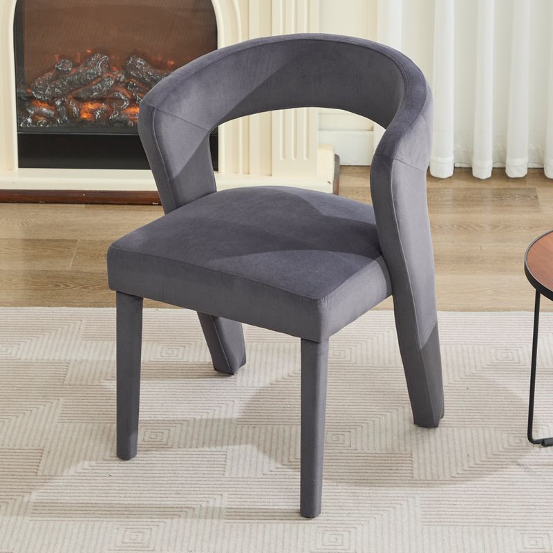Neuheit Sessel, Loungesessel, Polsterstühle, Einzelsofa, Wannenstuhl, Einzelner Stuhl, 59x60x79 Cm, Samt, Tragfähigkeit 150 Kg, Grau_voghion.com