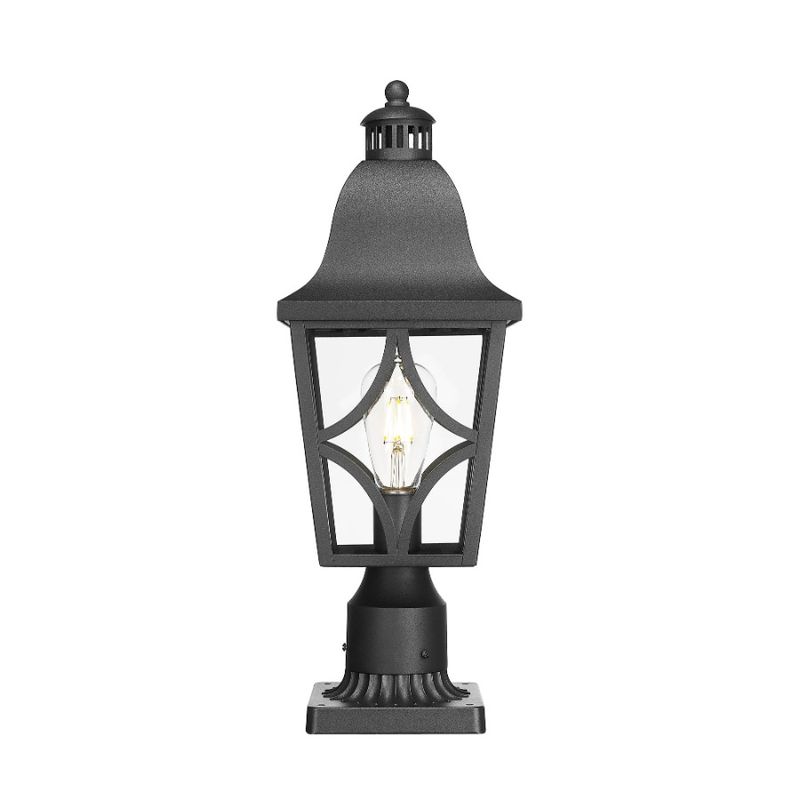 Lampada da recinzione in alluminio per terrazza, patio, giardino, esterno, con illuminazione a palo, impermeabile, in vetro, per illuminazione esterna_voghion.com