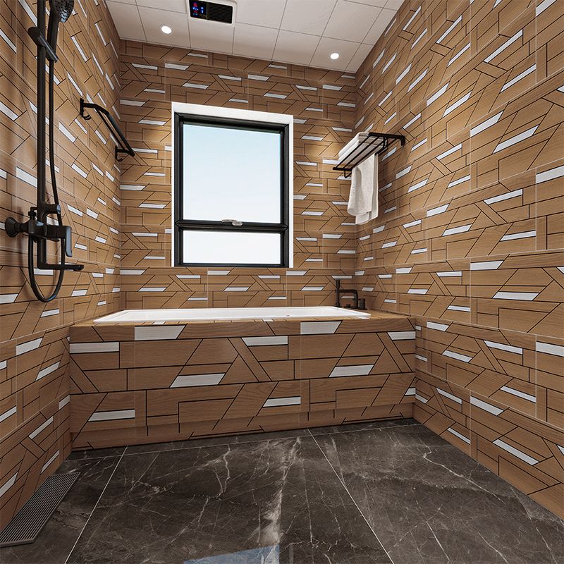 Mosaik-Holzmaserung, Aluminium-Kunststoffplatte, selbstklebend, wasserdicht, feuchtigkeitsbeständig, Hintergrundwand_voghion.com