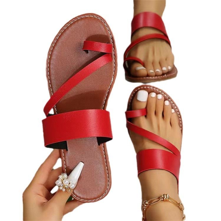 2025 Women's Sandals Large Size New Fashion Spring Summer Flat Toe Comfortable_voghion.com