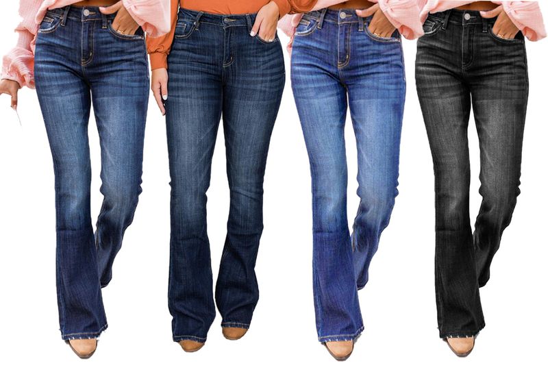 Pantaloni svasati elastici a vita alta da donna_voghion.com