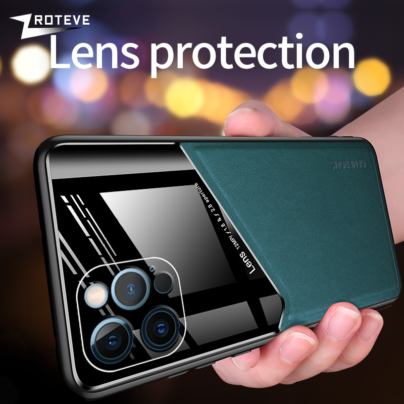 Για iPhone 13 11 12 14 Pro Max Mini Case Zroteve PU Δερμάτινο αυτοκίνητο Μαγνητικό κάλυμμα σκληρού υπολογιστή X XR XS Max για iPhone 8 7 6 S Plus Θήκες_voghion.com