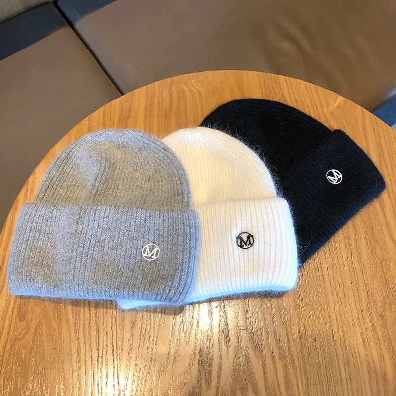 Nouveau Lettre m Ra femmes automne/hiver Version coréenne polyvalent épaissi chaud chapeau Protection des oreilles_voghion.com