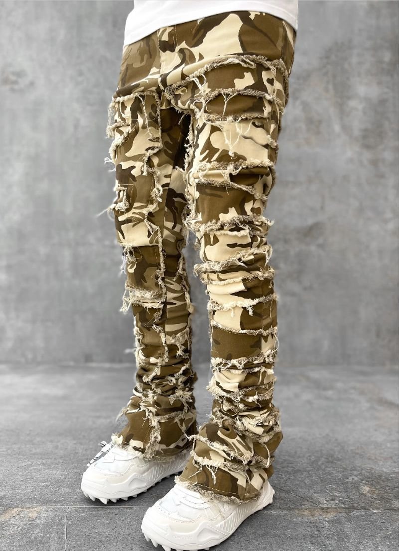 nuovi pantaloni dritti in denim elasticizzato con toppe della moda di strada europea e americana da uomo_voghion.com