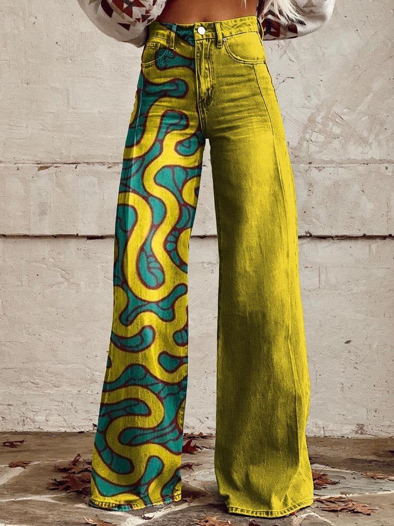 Ārējā tirdzniecība Eiropas un Amerikas ārējā tirdzniecība Liela izmēra Sieviešu Ikdienas Bikses Pretdžinss Zvana apakšas Bikses Sieviešu Plānas_voghion.com